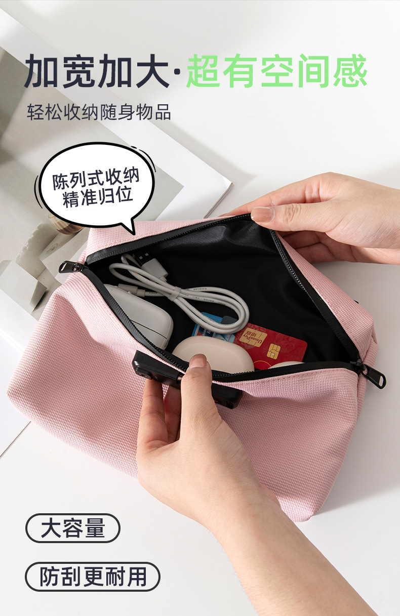 TSA Combination Lock Handheld Oxford Document Pouch, Travel Passport Bank Card Storage Bag - Image 12