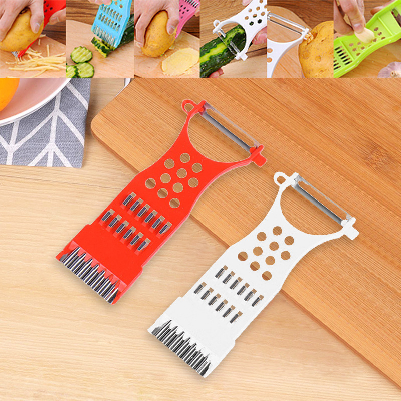 Multifunctional vegetable slicer and grater with stainless steel blades