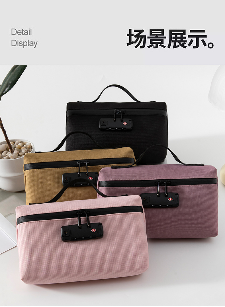 TSA Combination Lock Handheld Oxford Document Pouch, Travel Passport Bank Card Storage Bag - Image 11