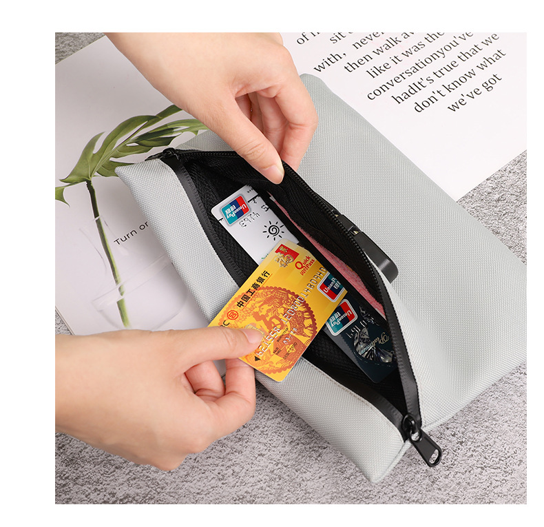 Waterproof Oxford password lock document pouch for passport, bank cards and certificates
