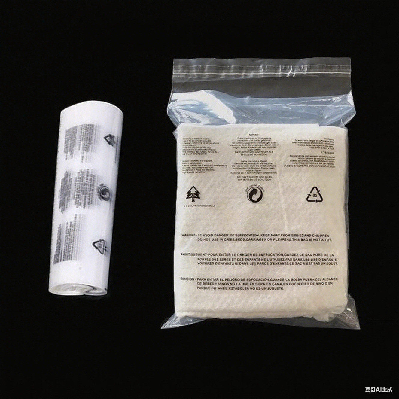 Clear PE self-adhesive bags, transparent plastic packaging bags