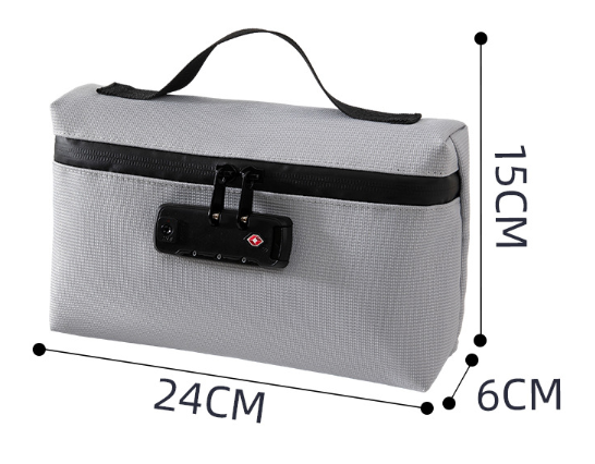 TSA Combination Lock Handheld Oxford Document Pouch, Travel Passport Bank Card Storage Bag - Image 13