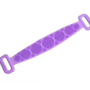 Silicone back scrubber belt double sided exfoliating shower body scrub strap