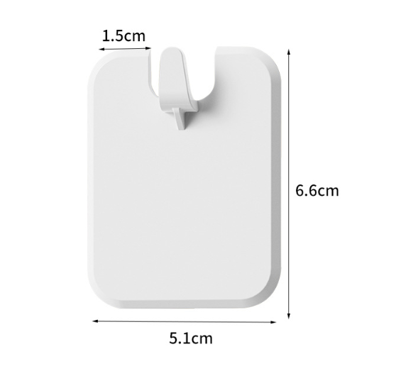 No drill picture frame wall hook size dimension diagram